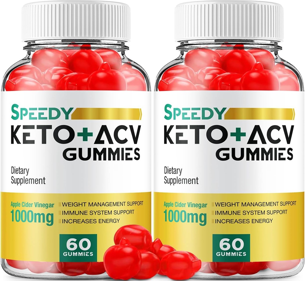 (2 Pack) Hızlı Keto ACV Gummies - Gelişmiş Formula Hızlı Keto Plus ACV Gummies Apple Cider Vinegar Speedy ACV Diyetary Supplement Men Women (120 Gummies)