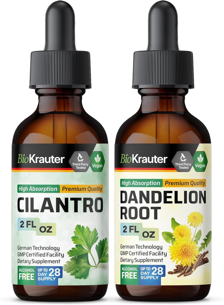 BIO KRAUTER Cilantro Βάμμα 2 Fl. Oz. & Dandelion Βάμμα 2 Fl. Oz.