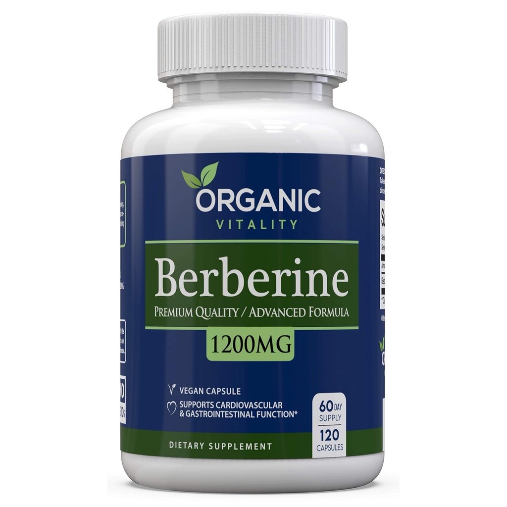 Premium Berberine HCL Supplement - Berberine Per Servisi 1200 mg - 120 Vegan Capsules - Sağlıklı Yaşam Tarzı Destekler