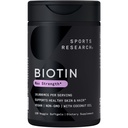 Sports Research® Biotin 10.000mcg με Βιολογικό Έλαιο Καρύδας - Βιοτίνη (Vitamin B7) για Υγιή Δερμάτινα και Μαλλιά* - για γυναίκες και άνδρες - Vegan, Non-GMO, Γλουτένη & Χωρίς Σόγια - 120 Veggie Softgels