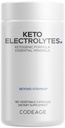 Codeage Keto Electrolytes Supplement – Vegan Electrolyte Tablets w Magnesium, Potassium, Calcium & Salt - Electrolyte Powder Salt Pills & Drink Hydration Supplements - Non-GMO Keto Diet - 180 Capsules