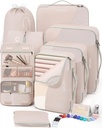 10 Set/8 Set Ambalaj Cubes for Travel, Armağan for Women Mom,Anti-Tearing Suitcase Organizel Bag,OlarHike Vacation Essentials & Accessories for Cruise Ship,Cream