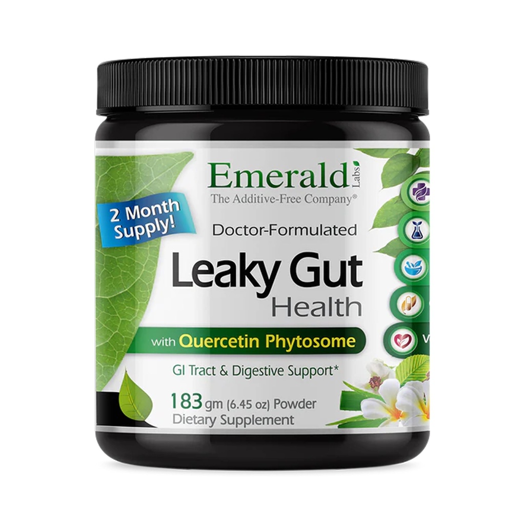 Emerald Labs Leaky Gut Health - Συμπλήρωμα υποστήριξης Digestive με DGL Licorice, Aloe Vera Extract & More - Υποστηρίζει Colon & Gut Health - 6.45 oz (Μέχρι 60-Day Supply)