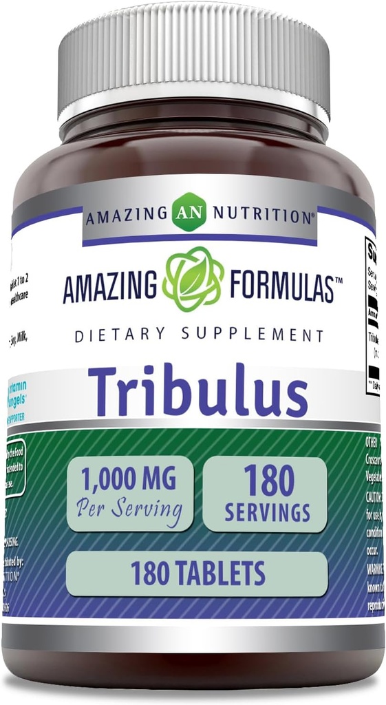 Amazing Formulas Tribulus Extract Supplement | 1000 Mg Per | 180 Tablet | Non-GMO | Gluten Free | Made in USA
