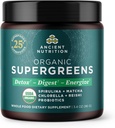 Eski Beslenme Organik SuperGreens Toz Probiyotiks, Organik Yeşiller Flavor Yeşiller, Gerçek Meyvelerden, Sebzelerden ve Herbs'den yapılmış, Digestive and Energy Support, 12 Hizmet, 3.4oz