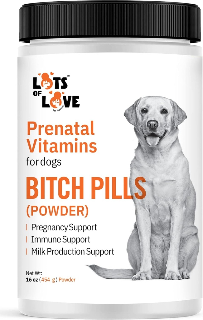 Bitch Pills (Powder Form) - Köpekler için Prenatal Vitaminler (Earlier Thomas Pet) - Folic Asit, B12,dis - Hamile Köpekleri (Liver, 1 Pound)