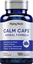 Piping Rock Calm Capsules | 180 Pills | Herbal Blend | with Chamomile, Valerian, and Passion Flower | Non-GMO, Gluten Free Supplement