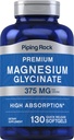 Piping Rock Magnezyum Glycinate | 375 mg | 130 Kont | Premium & High Abors | Hızlı Yayın Softgels | Non-GMO & Gluten Ücretsiz Formula