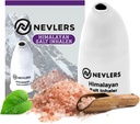 Nevlers Λευκός εισπνευστήρας αλατιού Ιμαλαΐων για τους πνεύμονες & τη μύτη με 6 Oz Coarse ροζ αλάτι Ιμαλαΐων Θάλασσα 