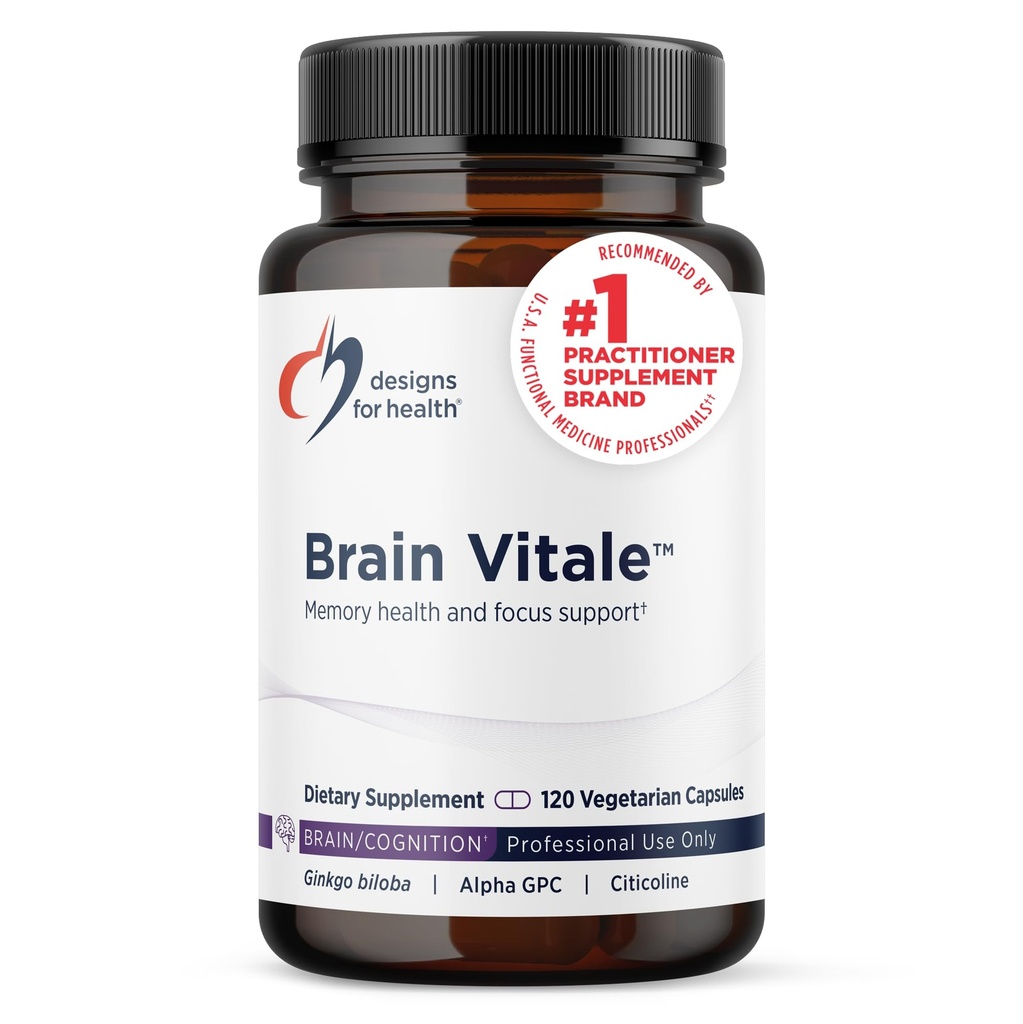 Cog580 Citicoline ile Sağlık Beyin Vitale için tasarımlar - 'Nootropic' Supplement to support Cognition, Mood + Memory with GPC Choline, Ginkgo + Acetyl L Carnitine HCL (120 Capsules)