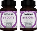Twinlab B-12 κουκκίδες - Ενεργειακά συμπληρώματα υποστήριξης παραγωγής με βιταμίνη B12-500 mcg, 250 δισκία (2 Pack)