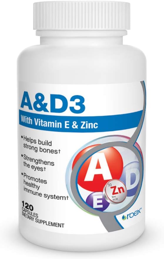 Roex Vitamin A ve D Plus E Beslenme-Supplement, 120 Kont