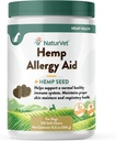 NaturVet Hemp Alerji Aid Supplement for Dogs, Hemp Seed, Antioksis, Omegas, Dha & Epa for Health Skin & Respiratory Health, 120