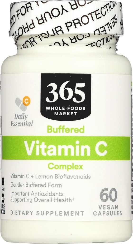 365 από το Whole Foods Market, Σύμπλεγμα βιταμίνης C, Vegan, 60 κάψουλες