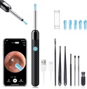 Ear Wax Removal - Earwax Rer Tool with 8 Adet Ear Set - Ear Canal Clean with 1080P Camera - FSA HSA Elect - Ear Temizlik Kit with 6 Ear Spoon - Ear Camera for iOS & Android (Black)