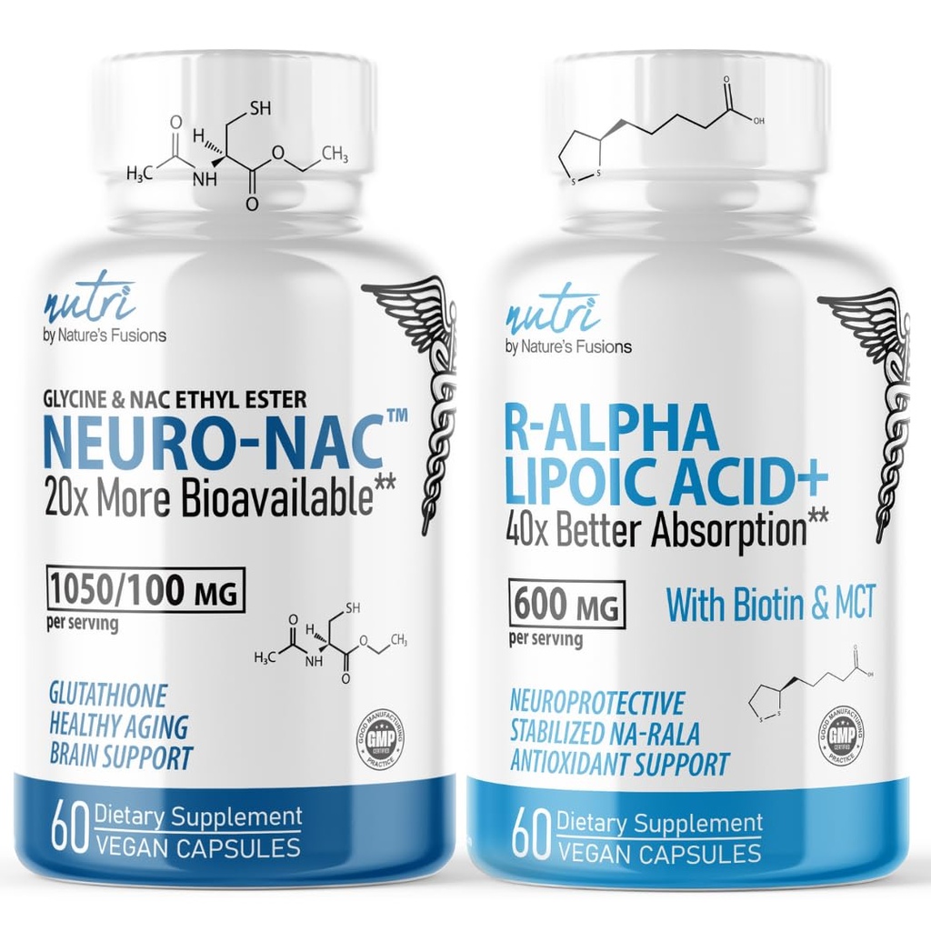 Nature's Fusions Neuro Nac (NAC Ethyl Ester) & R Alpha Lipoic Acid 600 mg (60ct)