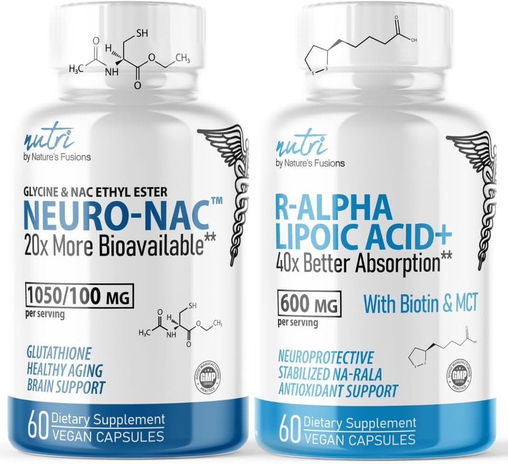 Nature's Fusions Neuro Nac (NAC Ethyl Ester) & R Alpha Lipoic Acid 600 mg (60ct)