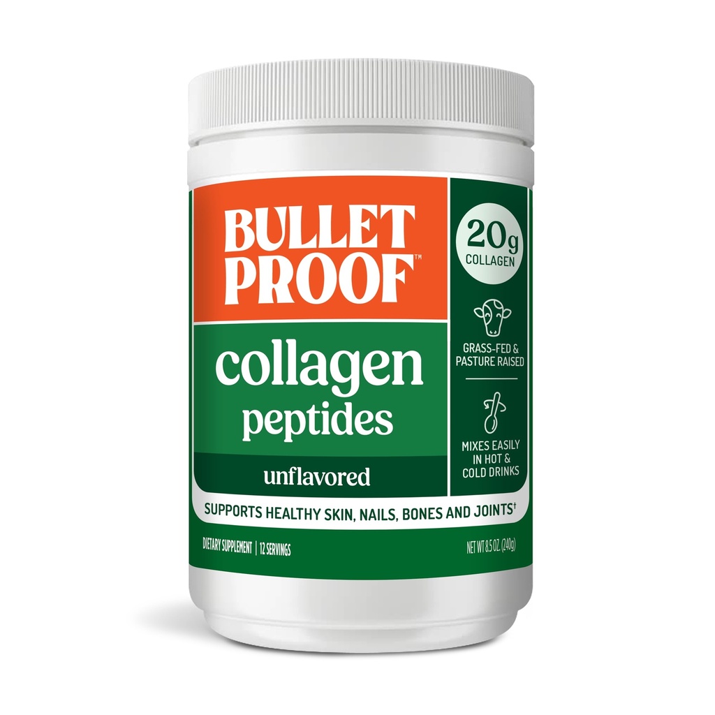 Kurşun geçirmez Collagen 18g protein Toz, 8.5 oz, Unflavored