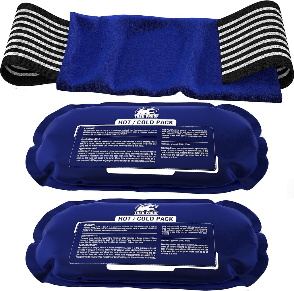 Injuries Reusable (3-Piece Set) için Buz Paketleri - Sıcak ve Soğuk Buz Paketi Terapisi Gel bal Destek - Kurtarma, Ortak ve Kas Ağrısı - Dizler, Back & More (3 Adet Set - Classic)