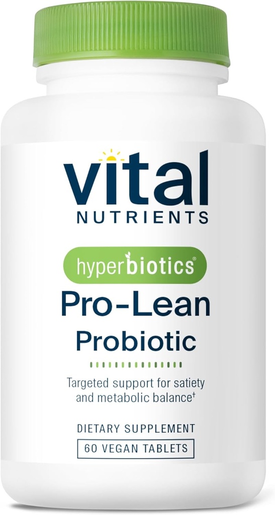 Vital Nutrients Hiperbiyotikler Pro-Lean Probiyotik for Metabolic Balance | Karb Digestion | Raf-Stable | Vegan, Süt, Gluten Free | 60 Kont