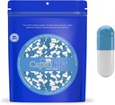 Capsuline Colored Uzunluk 0 Boş Gelatin Capsules Blue/White 10000 Count |Kosher & Halal Sertifikalı |Gluten Free