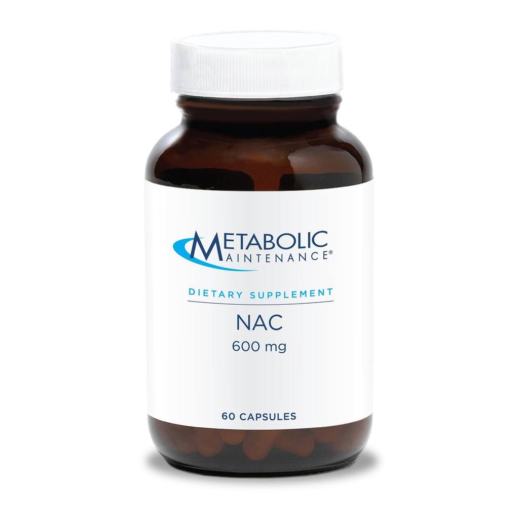 Metabolic Bakım NAC 600 mg Capsules - N-Acetyl Cysteine 600 mg Liver ve Immune Support - Erkekler ve Kadınlar için Antioksi Savunma 50+ - 60 Capsules - N-Acetyl Cysteine 600 mg Supplement for Liver and Immune Support - Antioksi Defense for Men and Women 50+ - 60 Capsules