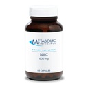 Metabolic Bakım NAC 600 mg Capsules - N-Acetyl Cysteine 600 mg Liver ve Immune Support - Erkekler ve Kadınlar için Antioksi Savunma 50+ - 60 Capsules - N-Acetyl Cysteine 600 mg Supplement for Liver and Immune Support - Antioksi Defense for Men and Women 50+ - 60 Capsules