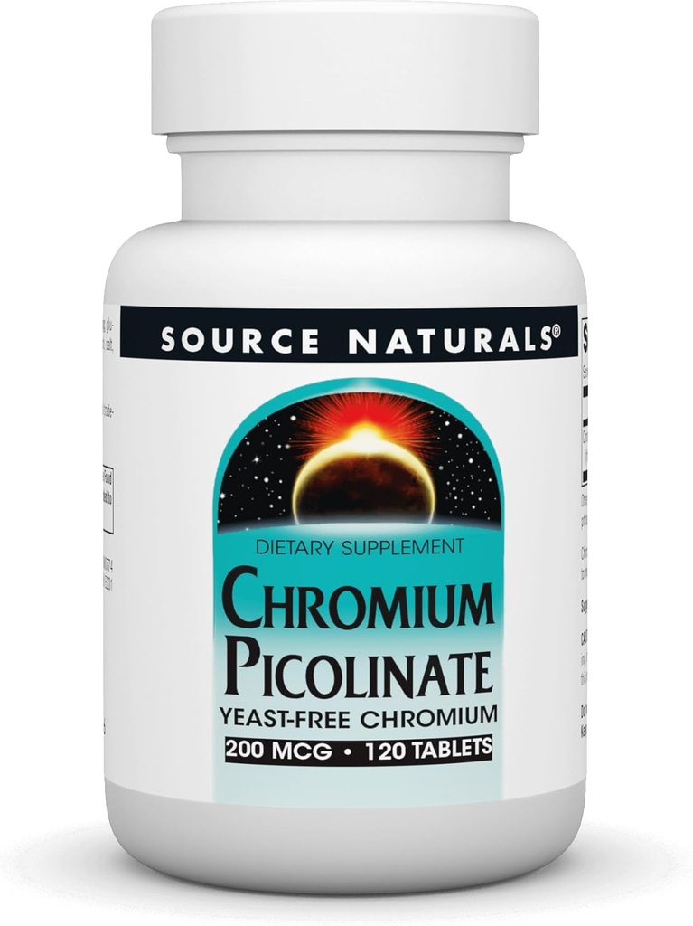 Source Naturals Chromium Picolinate 200 Mcg Tablet, 120 Kont