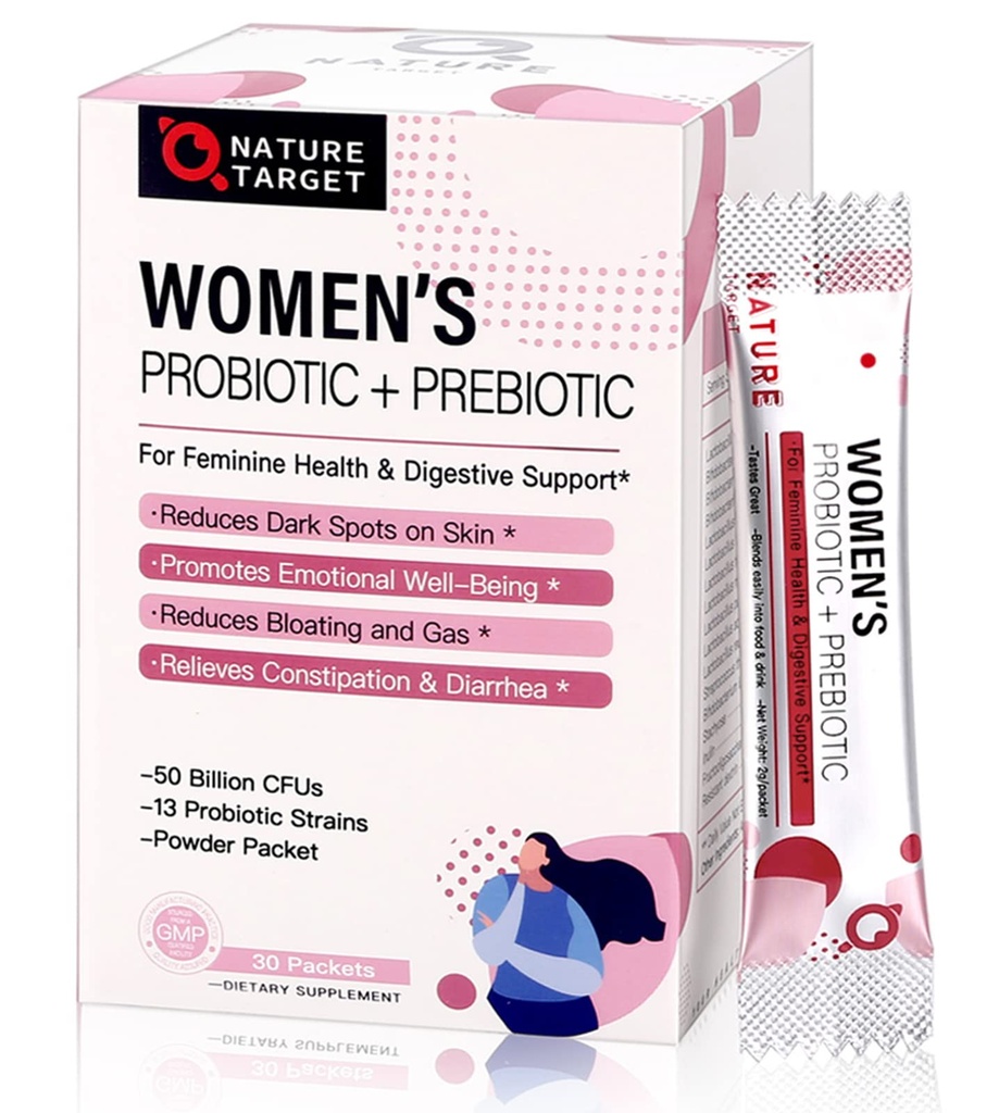 Kadın Probiyotik Toz Tamamı için Antibiyotikler - Kilo kaybı için prebiyotikler ve Probiyotikler, Immune ve Digestive Health Support