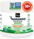 MamaMooTM Colostrum Toz >50% IgG, Grass Fed, First & Only Non GMO Onaylandı, Gut Health Bloating Immunity, Contains 400+ Bioaktif Nutrients, Üçüncü Parti Lab Test Edildi, 60 Hizmet (Unflavored)