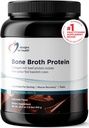 Designs for Health Bone Broth Protein Powder – 21g Grass-Fed, Collagen-Rich Beef Protein Isolate - Chocolate, Paleo, Non-GMO, Dairy-Free (30 Servings / 810g)