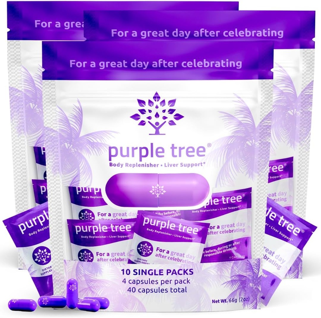 Mor Tree Post-Celebration Wellness | Liver Support, Hydration & Replenisher | Dihidrmyricetin DHM, Milk Thistle, Electrolytes, Vitamins | Lisans ve Lisans Partisi Kits, 30 Packets (120)