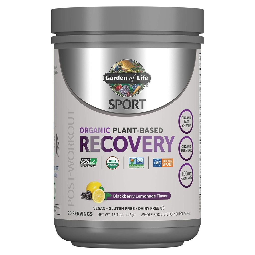 Life Sport Vegan Post Workout Muscle Recovery Toz for Men & Women - BlackBerry Lemonade 30 Hizmet, Organik Bitki Koruma, 100 mg Magnezyum, Antisoxy, Post Workout Supplements