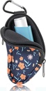 Asthma Inhaler Neoprene Travel Inhaler Mini Bag for L-Shaped Inhaler, Inhaler Dahil Değil (Mavi, Çiçek)