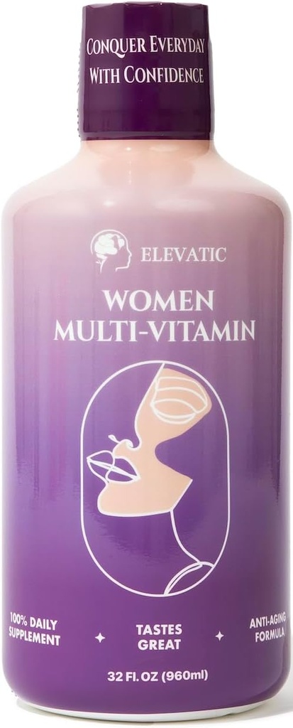 Kadınlar için sıvı multivitamin - 32Fl.oz (960 ml) - Gizli Recipe | Enerji ve Güzellik ATM |% 100 Organik Aloe Vera Vitamini Glowing Skin ve Vibrant Health