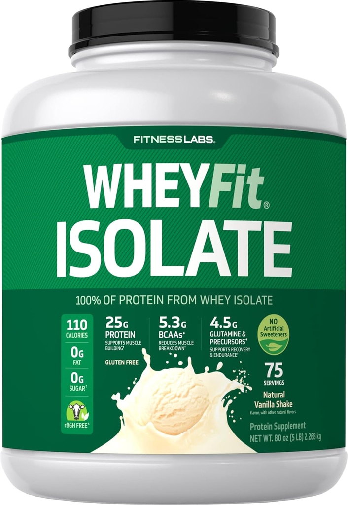 Whey Protein Isolate WheyFit (Doğal Vanilla Breeze), 5 lb (2.268 kg) Şişe