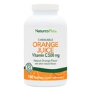 NaturesPlus Orange Juice Chewable Vitamin C - 500 mg, 180 Tablet - Yüksek Potency Immune Support Supplement, Antioxy - Gentle On Stomach -Vegetarian, Gluten-Free - 180 Servisler
