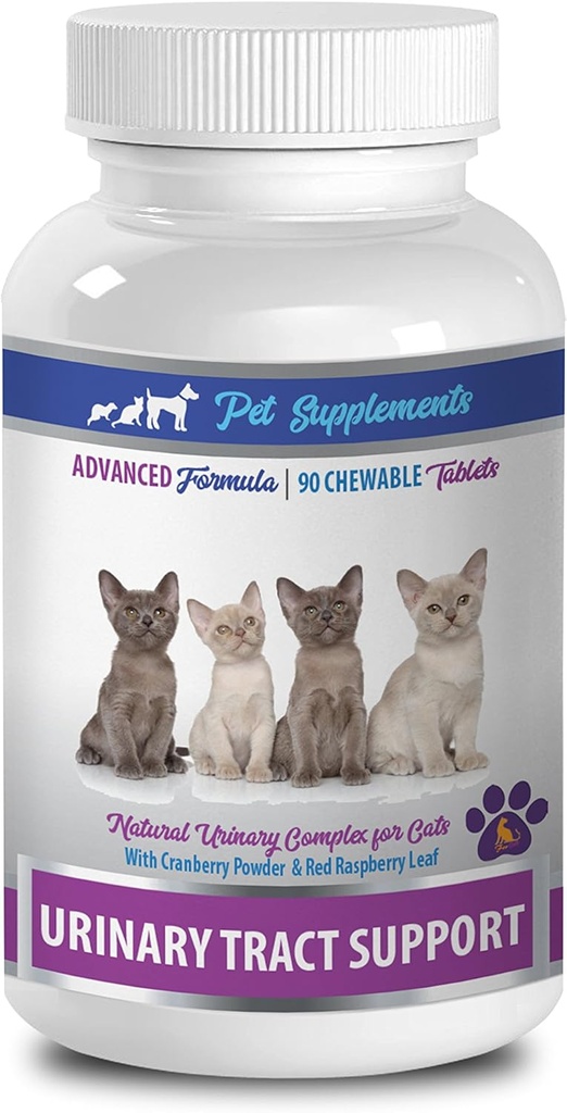 Kedi Urinary Diyet - Urinary Tract Desteği - Kediler için - Doğal Formula - CHEWABLE - kedi Cranberry Urinary - 1 Şişe (90 Chews)
