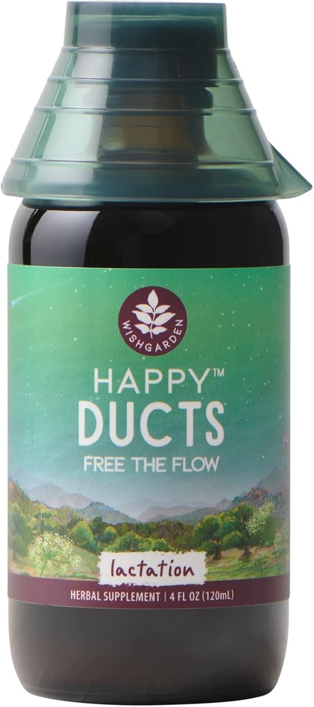 WishGarden Herbs Happy Ducts Γαλουχία Υποστήριξη - Clogged Milk Duct Relief Supplement, Βότανο Θηλασμός συμπλήρωμα Υποστήριξη Βάμμα για το στήθος Engorgement Relief και Clogged Milk Ducts, 4oz