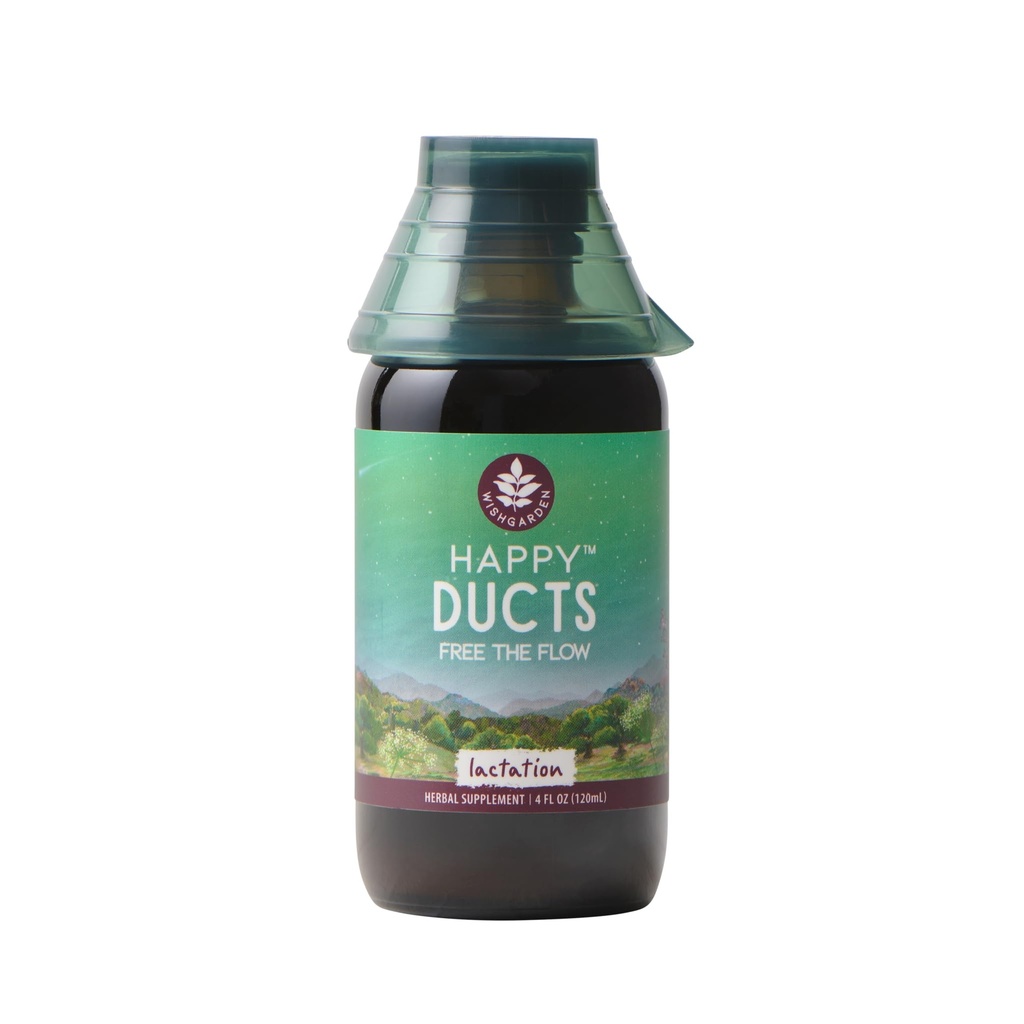WishGarden Herbs Happy Ducts Lactation Support - Clogged Milk Duct Relief Supplement, Herbal Emrahme Desteği Emorgement Relief ve Clogged Milk Ducts, 4oz