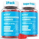 Ashwagandha Gummies Magnezyum, Glycinate Gummies 2000mg for Yetişkinler, Vitamin B6, çinko, Rhodiola Rosea, Lemon Balm, Rahatlama Desteği, Doğal Zzz, Beyin, Kas, Stamina, Enerji, Şeker Ücretsiz