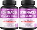 Echinacea Capsules with Echinacea, Goldenseal Root, Elderberry - 4 Ay Supply için 120 Capsules (Pack of 2)