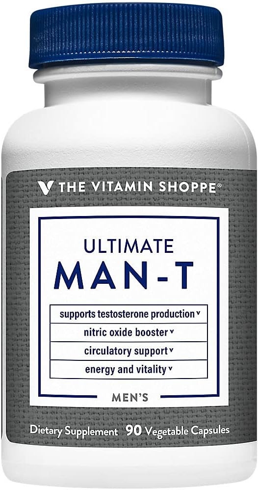 The Vitamin Shoppe Ultimate Testosterone - Υποστηρίζει την παραγωγή τεστοστερόνης, ενίσχυση του οξειδίου του αζώτου, προωθεί την κυκλοφορία και προωθεί την ενέργεια και τη σταθερότητα (90 Veggie Caps)
