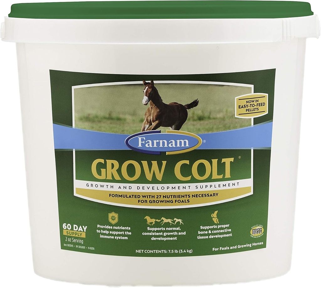Farnam, Büyüme ve Kalkınma için Colt Supplement, İlk Yıllar içinde Normal, tutarlı büyüme, 7.5 lbs., 60 Day Supply