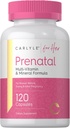 Carlyle Prenatal Vitaminler Kadınlar için | 120 Capsules | Multivitamin ve Mineral Formula Folic Acid | Non-GMO ve Gluten Free Supplement | For Her Her