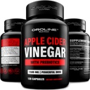 Apple Cider Vinegar Pills with Prebiyotik, 2 Ay Supply - Apple Cider Vinegar Capsules - Apple Cider Vinegar Supplements, Apple Vinegar Tabletleri - Enerji ve Kadınlar için Sağlık Desteği 1500 mg