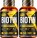 PURE, Biotin & Collagen 60.000 Saç Büyümesi Sıvı Merdivenler, Destekler: Güçlü Nails, Glowing Skin, Sağlıklı Saç Büyümesi, Daha Fazla Aborps & Pills (4Fl Oz)