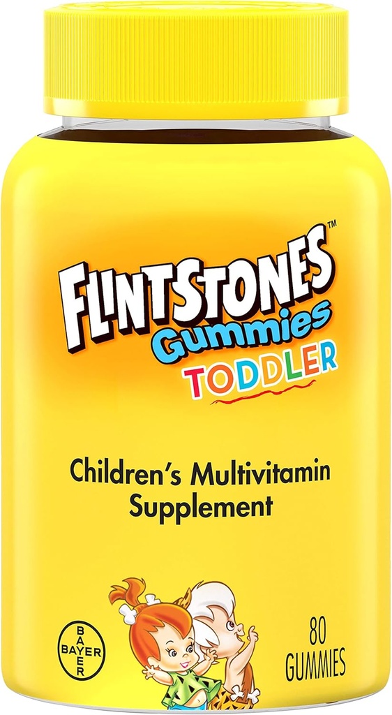 Flintstones Gummies Toddler Vitaminleri, A, C, D, B12, çinko & daha 80ct