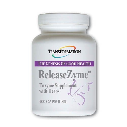 Transformation The Genesis of Good Health Enzymes ReleaseZyme Blend Supplement with Natural Herbs, Advanced Digestive Support Formula with Protease, Break Down Proteins, Plant Based, 100 Capsules