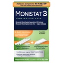 Monistat 3Gün Kadın için Enfeksiyon Tedavisi, 3 Miconazole Vaginal Suppositories & Dış Itch Relief Cream (9g Tube) Combo Pack